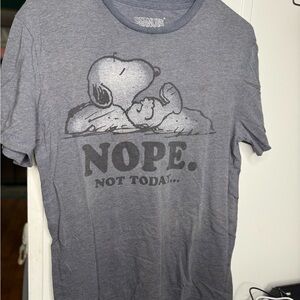 Peanuts Snoopy Relaxed Gray Tee